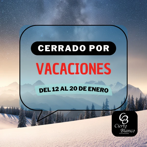 Vacaciones Cierto Blanco 2026